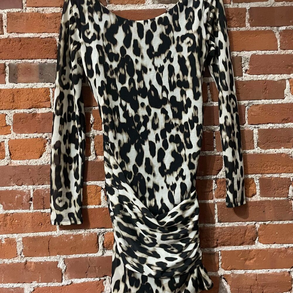 Guess Leopard Print Evening Dress